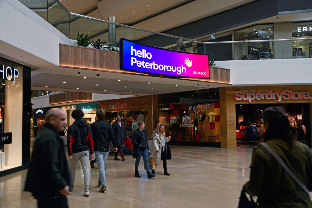 Digital Billboard advertising at Peterborough Queensgate